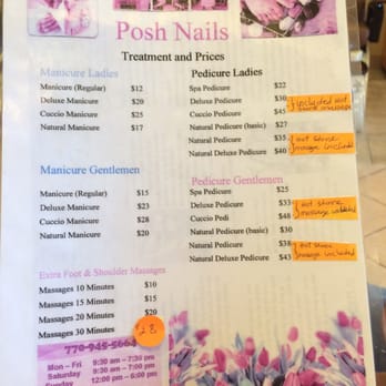 Posh Nails - Price list as of May 2015 - Nail Salons Near Me - Buford, Georgia Posh Nails - Price list as of May 2015 - Nail Salons Near Me - Buford, Georgia