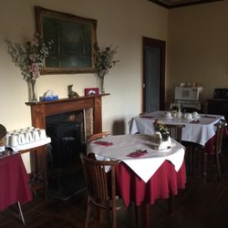 The dining room for breakfast. Lovely variety of cold foods.