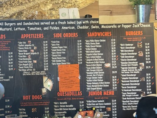 Menu photo 2 Rick’s Mansfield, TX