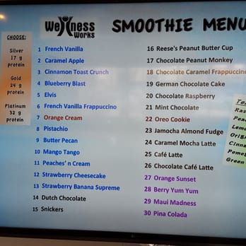Wellness Works & Nutrition - All the awesome protein shake flavors! - Coffee & Tea Near Me - Costa Mesa, California Wellness Works & Nutrition - All the awesome protein shake flavors! - Coffee & Tea Near Me - Costa Mesa, California