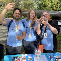 Walk My Dog Bothell - Team Members Kyle, Georgia, and Holly having fun at the Cogir of Mill Creek Dog Park Grand Opening!