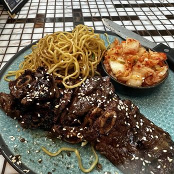 I-Ho's Korean Grill - suculant short ribs (amazing marinade), noodles and kimchi - Korean Near Me - Bozeman, Montana I-Ho's Korean Grill - suculant short ribs (amazing marinade), noodles and kimchi - Korean Near Me - Bozeman, Montana