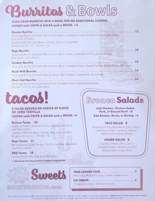 Menu photo 6 Bronco's Hiawassee, GA
