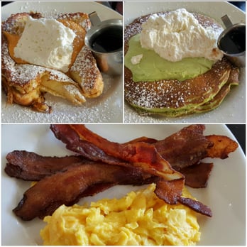 Bea Bea's - Pooh's Sunrise ($11.95) with Annie & Boo french toast & Green Tea Monster pancake - Coffee & Tea Near Me - Burbank, California Bea Bea's - Pooh's Sunrise ($11.95) with Annie & Boo french toast & Green Tea Monster pancake - Coffee & Tea Near Me - Burbank, California