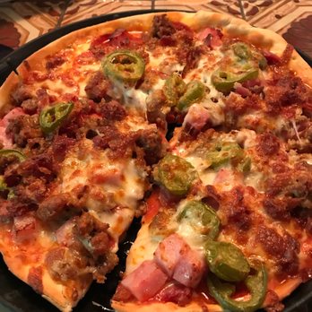 Spanky's Pizza - Meat lovers pizza, jalapeños, thin crust - Pizza Near Me - Pasadena, Texas Spanky's Pizza - Meat lovers pizza, jalapeños, thin crust - Pizza Near Me - Pasadena, Texas
