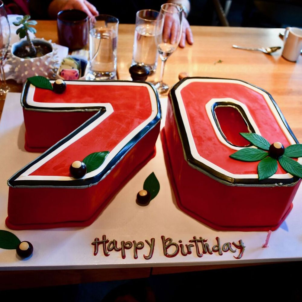 Creative Cakes - My Mom's 70th birthday cake - Ohio State Buckeyes themed!! - Bakeries Near Me - Anaheim, California Creative Cakes - My Mom's 70th birthday cake - Ohio State Buckeyes themed!! - Bakeries Near Me - Anaheim, California