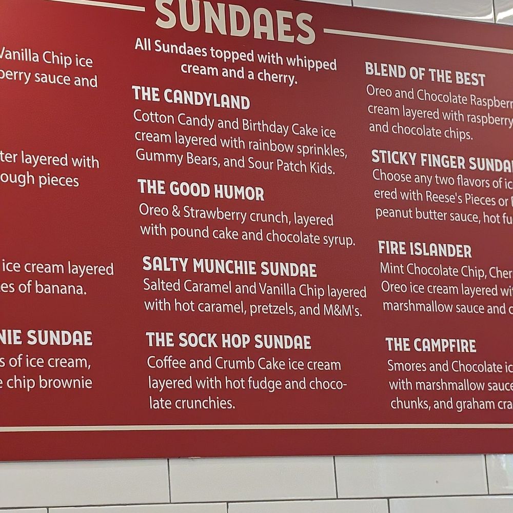 Coyle's Homemade - Sundaes Menu ~ 6.13.26 - Ice Cream & Frozen Yogurt Near Me - Lindenhurst, New York