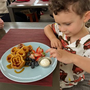 Rise Rooftop Lounge - Our son loved the Mickey Waffles! He couldn't wait to dig in! - Lounges Near Me - Anaheim, California Rise Rooftop Lounge - Our son loved the Mickey Waffles! He couldn't wait to dig in! - Lounges Near Me - Anaheim, California
