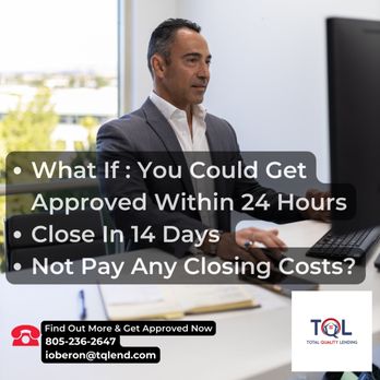 Ivan Oberon - Total Quality Lending - Let's move quickly, get your offers, accepted and have a smooth, fast and efficient closing process. - Mortgage Brokers Near Me - Camarillo, California Ivan Oberon - Total Quality Lending - Let's move quickly, get your offers, accepted and have a smooth, fast and efficient closing process. - Mortgage Brokers Near Me - Camarillo, California