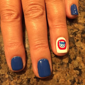 Grand Nails - Cubs theme no chip mani with great attention to detail - Nail Salons Near Me - Chicago, Illinois Grand Nails - Cubs theme no chip mani with great attention to detail - Nail Salons Near Me - Chicago, Illinois