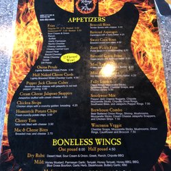 Ring of Fire Bar - Menu