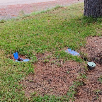 McManus Plumbing - The holes and dirt left for me to try to fix - Plumbing Near Me - Jasper, Texas