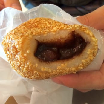 Lucky King Bakery - Red bean filling is pretty watery for a paste. Also, the huge size is because of the massive mochi, not the generosity with the red bean. - Bakeries Near Me - New York, New York Lucky King Bakery - Red bean filling is pretty watery for a paste. Also, the huge size is because of the massive mochi, not the generosity with the red bean. - Bakeries Near Me - New York, New York