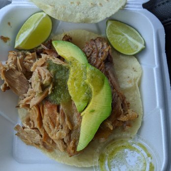 Porky's Carnitas - Taco de Costilla. Three ribs+ change, avocado, lime, and choice of green or red salsa. - Mexican Near Me - Los Angeles, California Porky's Carnitas - Taco de Costilla. Three ribs+ change, avocado, lime, and choice of green or red salsa. - Mexican Near Me - Los Angeles, California