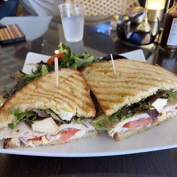 L'orange Cafe - It was a a grilled Panini that had turkey and avacado , cannot remember the name but it was legit - Cafes Near Me - Orange, California