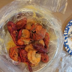Aquabite Cajun Seafood - 11.09.25 boiled headless shrimp, crawfish & lobster tail