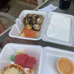 Segoku Japanese Cuisine - Goblin roll, sashimi, and king crawfish roll