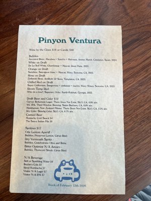 Menu photo 4 Pinyon Ventura, CA