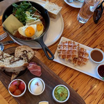 Chambar - Bon Matin plate (sub-par, even though I love all of the ingredients), Short rib plate (BOMB), waffles (BOMB) - Belgian Near Me - Vancouver, British Columbia Chambar - Bon Matin plate (sub-par, even though I love all of the ingredients), Short rib plate (BOMB), waffles (BOMB) - Belgian Near Me - Vancouver, British Columbia