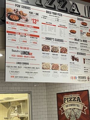 Menu photo 4 Shakey's Pizza Parlor Escondido, CA