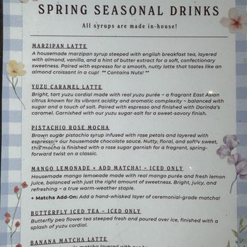Coffeebar - Seasonal drink menu - Coffee & Tea Near Me - Reno, Nevada