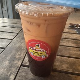 Thai tea with boba Thai tea with boba