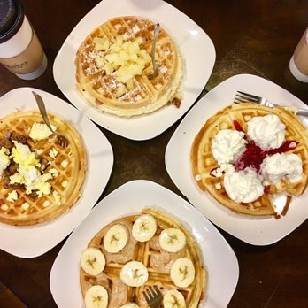 The Buzz Coffee & Cafe - Clockwise from top: Hawaiian, Strawberries and Cream, Peanut Butter Chico Chip with Banana, and Meat Lovers - Coffee & Tea Near Me - Burnsville, Minnesota The Buzz Coffee & Cafe - Clockwise from top: Hawaiian, Strawberries and Cream, Peanut Butter Chico Chip with Banana, and Meat Lovers - Coffee & Tea Near Me - Burnsville, Minnesota