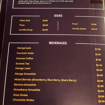 Cafe Everest - Menu4 - Himalayan/Nepalese Near Me - Cleveland, Ohio
