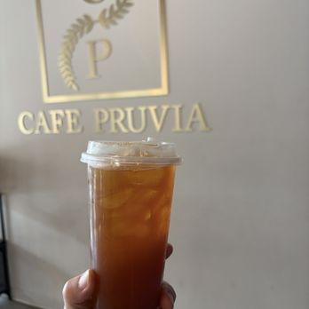 Cafe Pruvia - Grapefruit Jasmine tea unsweetened - Bubble Tea Near Me - Gardena, California