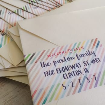 Swatch Color - "Rainbow Stripe" wrap-around address labels - Printing Services Near Me Swatch Color - "Rainbow Stripe" wrap-around address labels - Printing Services Near Me