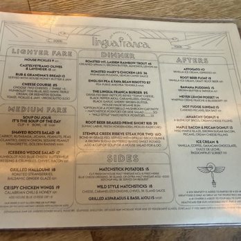 Lingua Franca - Menu June 2026 - Burgers Near Me - Los Angeles, California