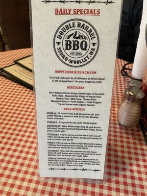 Menu photo 6 Double Barrel BBQ Sedro-Woolley, WA