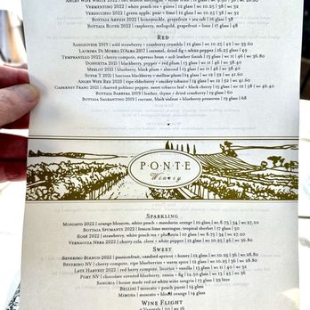 The Restaurant at Ponte - Wine Menu - New American Near Me - Temecula, California The Restaurant at Ponte - Wine Menu - New American Near Me - Temecula, California