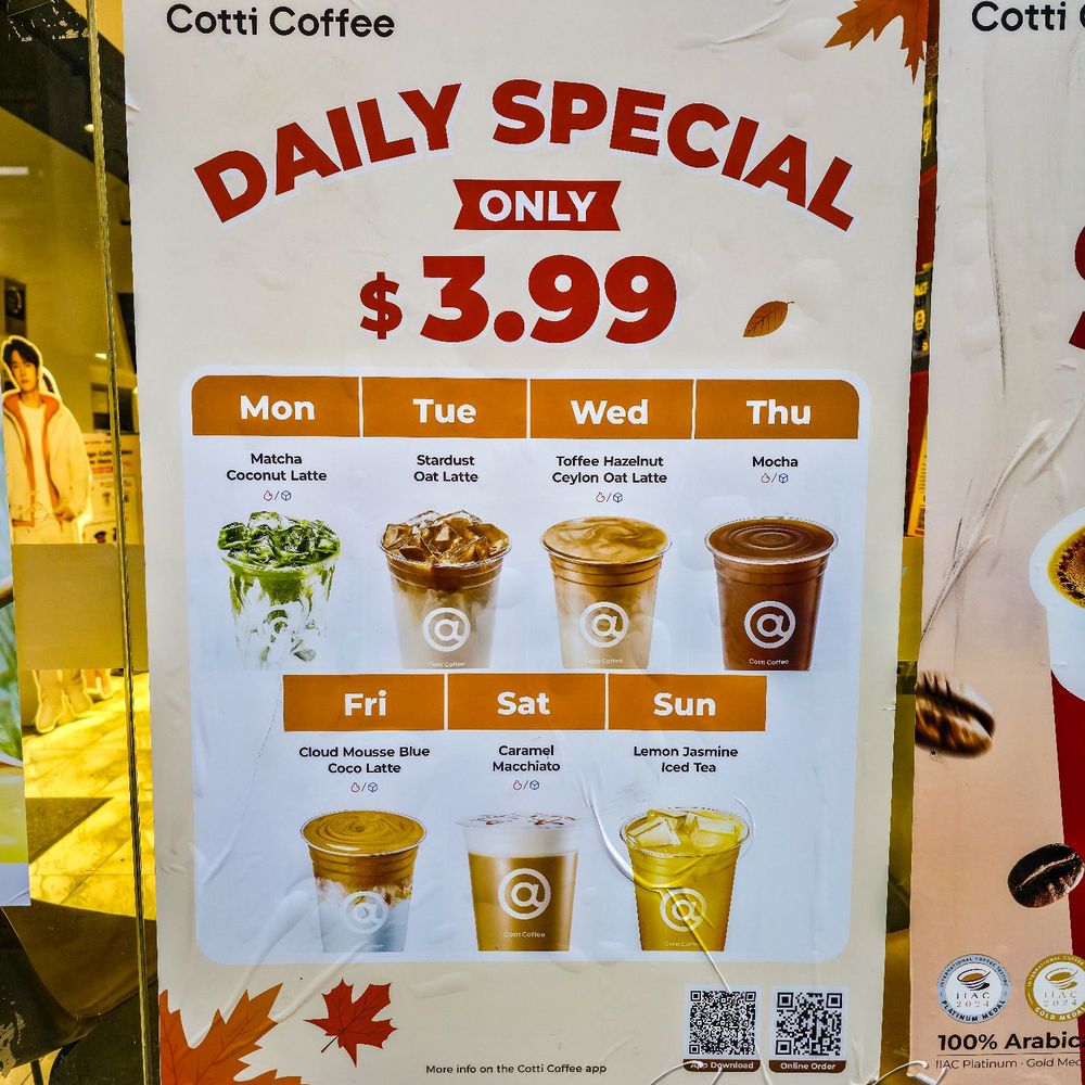 Cotti Coffee - Menu (Nov 2025) - Coffee & Tea Near Me - Toronto, Ontario