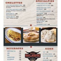 Beck’s Railhouse - Menu