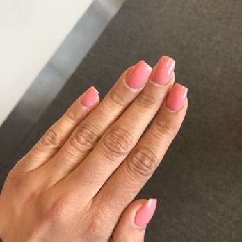 Herbal Nails and Spa - Coral Nude Gel Polish, love it! - Nail Salons Near Me - King George, Virginia