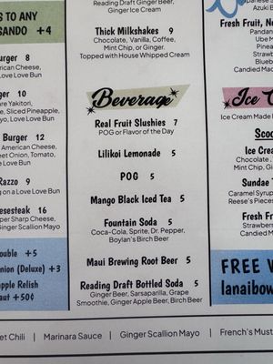 Menu photo 5 Lanai Bowl Lanai City, HI Menu photo 5 Lanai Bowl Lanai City, HI