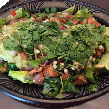 Salsarita's Fresh Mexican Grill - Romaine "salad", including fresh jalapeno slices, cilantro, corn salsa, pico, and of course, meat, light amount rice/beans $7ish - Mexican Near Me - Hickory, North Carolina Salsarita's Fresh Mexican Grill - Romaine "salad", including fresh jalapeno slices, cilantro, corn salsa, pico, and of course, meat, light amount rice/beans $7ish - Mexican Near Me - Hickory, North Carolina