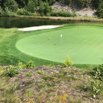 Fairmont Château Whistler Golf Course - Where my ball ended up on the par3...still made par! - Golf Near Me - Whistler, British Columbia