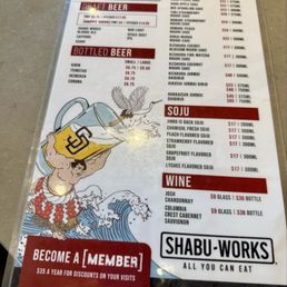 Drink menu Drink menu