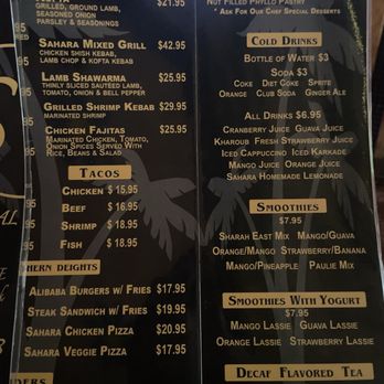 Sahara East - Menu - Middle Eastern Near Me - New York, New York Sahara East - Menu - Middle Eastern Near Me - New York, New York