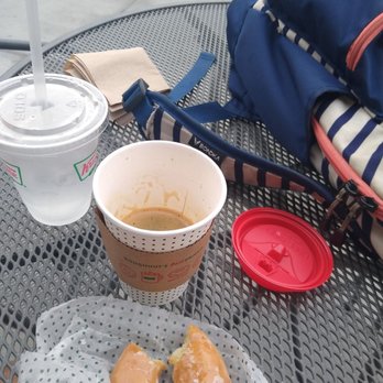 Krispy Kreme - Espresso, fresh donut, and some agua. - Donuts Near Me - San Diego, California