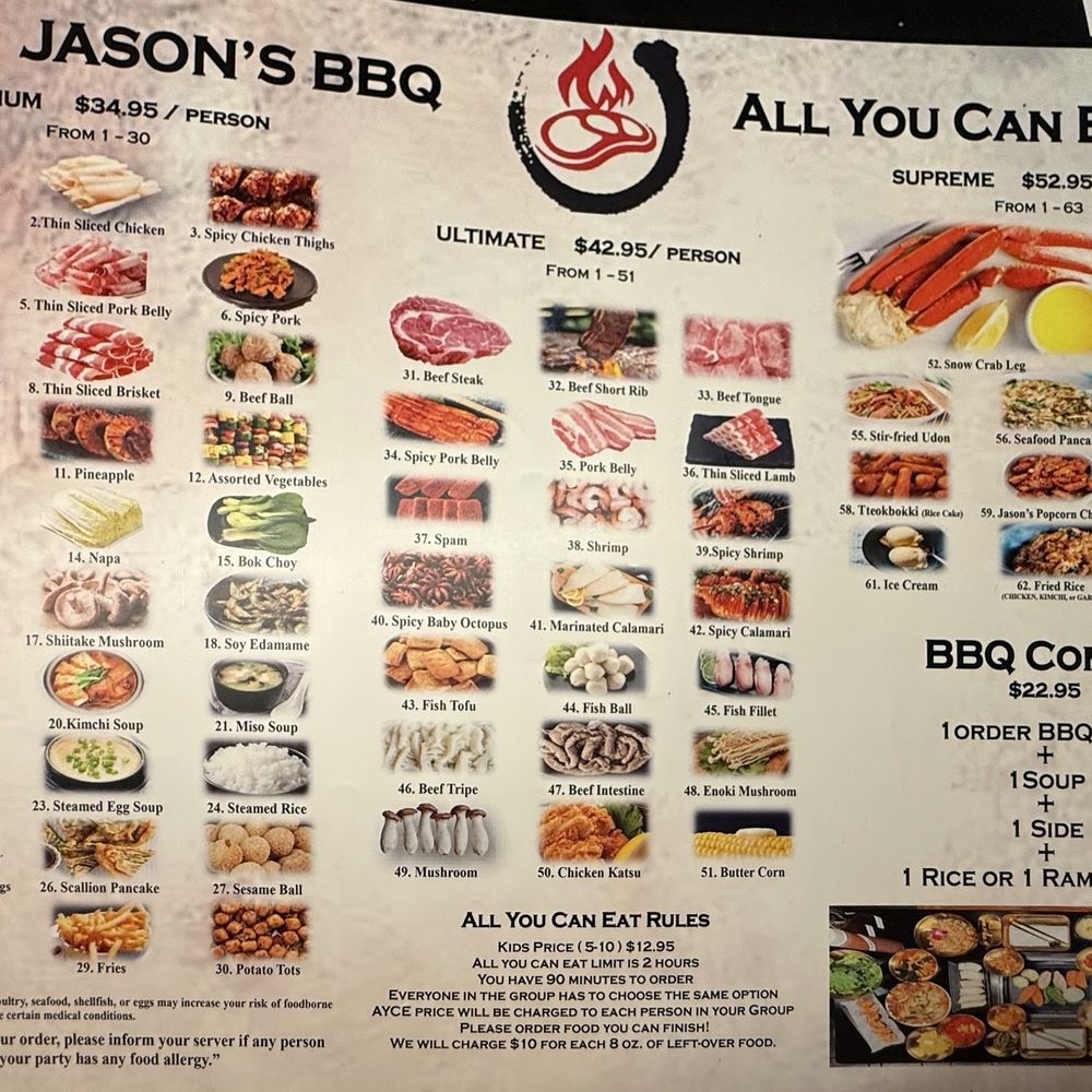 Jason's Korean BBQ - Menu as of 06/18/25 - Korean Near Me - Lawrence, Massachusetts Jason's Korean BBQ - Menu as of 06/18/25 - Korean Near Me - Lawrence, Massachusetts