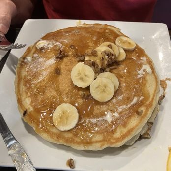 Keke's Breakfast Cafe - Pancakes with banana caramel pecan topping - Breakfast & Brunch Near Me - Cape Coral, Florida Keke's Breakfast Cafe - Pancakes with banana caramel pecan topping - Breakfast & Brunch Near Me - Cape Coral, Florida