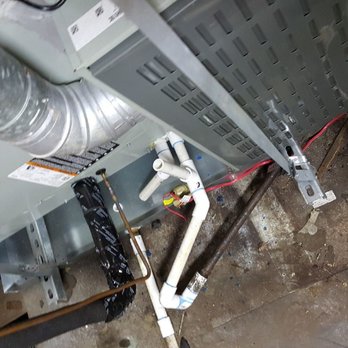 Air Temp - Properly hanging on supports, not pipe strap metal screwed into unit - Heating & Air Conditioning/HVAC Near Me