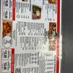 Mannie’s Pizza - Pizza menu and stuff