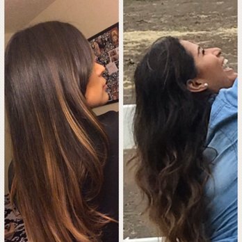 Huntress Salon - Picture on left is my current hair. Summery and fun. Right was winter/spring. Thank you Alex! - Hair Salons Near Me - Placentia, California Huntress Salon - Picture on left is my current hair. Summery and fun. Right was winter/spring. Thank you Alex! - Hair Salons Near Me - Placentia, California