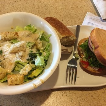 Panera Bread - My Mediterranean sandwich and Caesar salad - Sandwiches Near Me - Duluth, Georgia