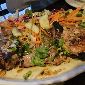 Simply Vietnamese - a plate of food with meat and vegetables - Vietnamese Near Me - Tenafly, New Jersey