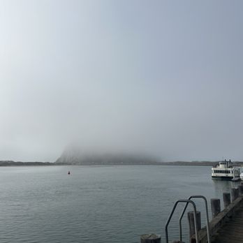 Morro Bay Rock - Hidden by the clouds - Beaches Near Me - Morro Bay, California